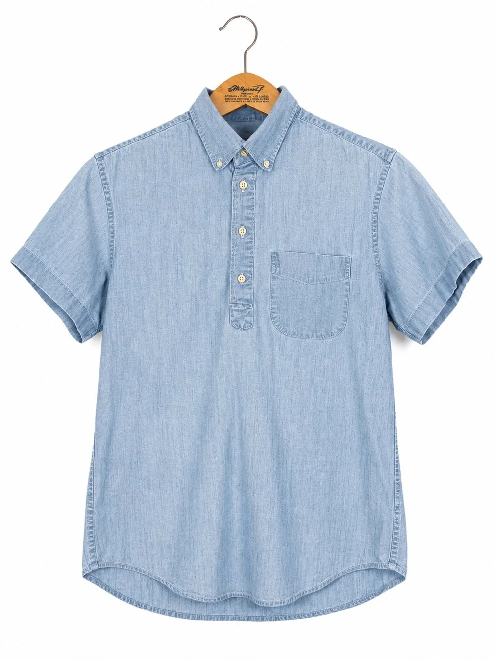 J. Crew Stretch Men's Cotton Slim Flex Button Down Short Sleeve Shirt Blue XS